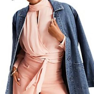 New York and company tie back blouse